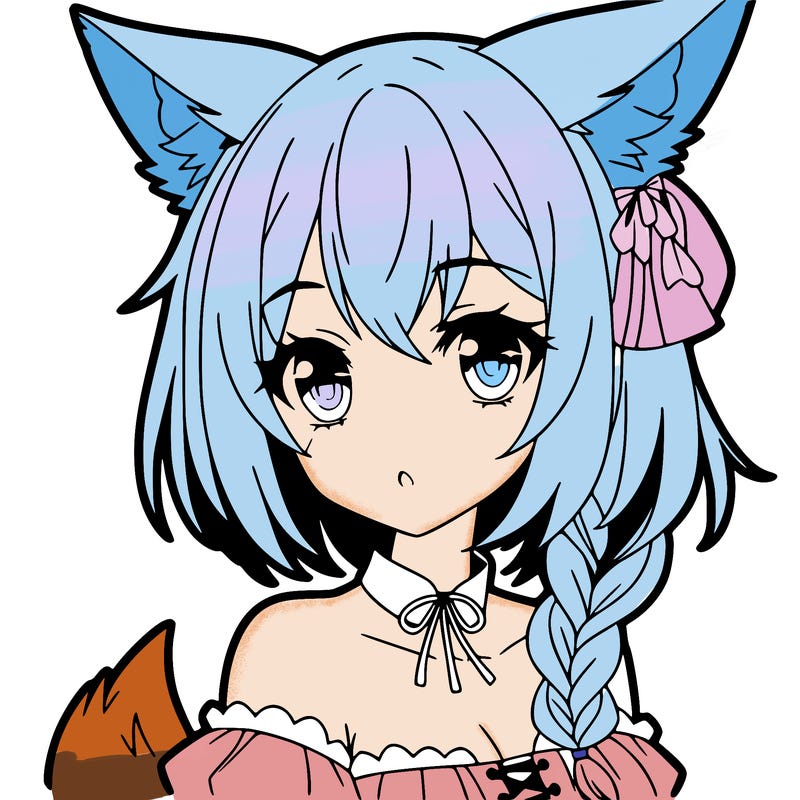 anime girl with fox ears