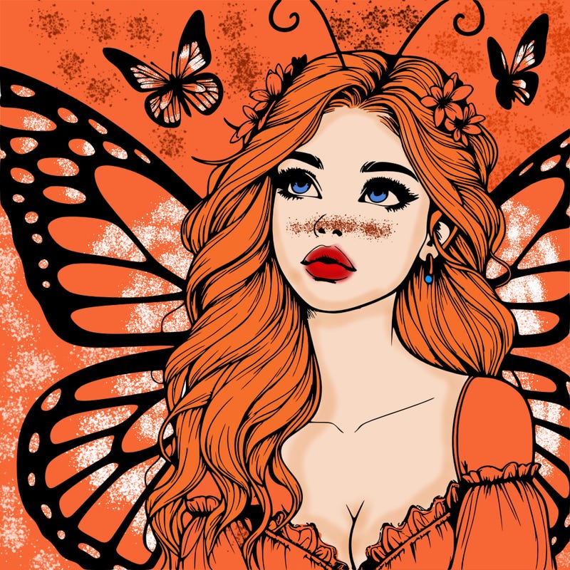butterfly fairy realistic girl
