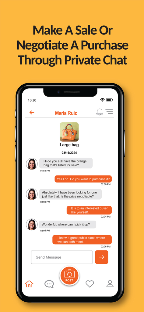 La Subasta: Latino Marketplace - Private chat for negotiating sales on La Subasta app