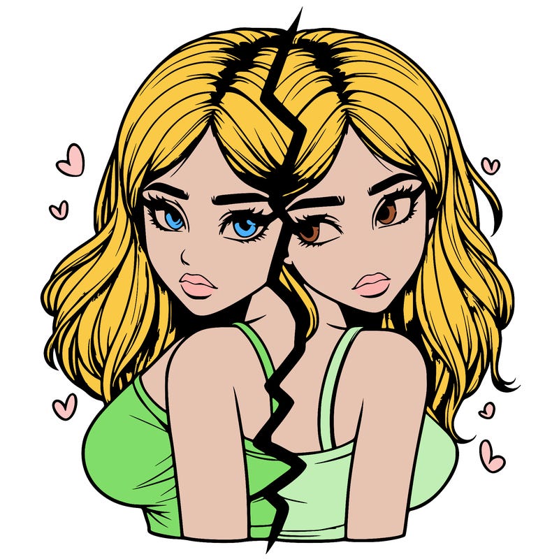 realistic girl split