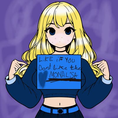 girl holding a blank sign in a long sleeve crop top