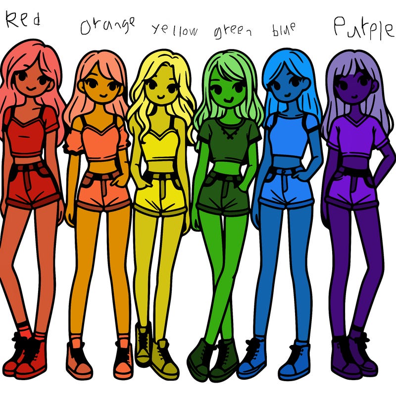 a group of girls wearing crop tops and shorts