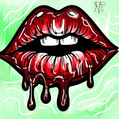 lips that look realistic and drip