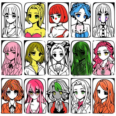 girls that look diffrent anime