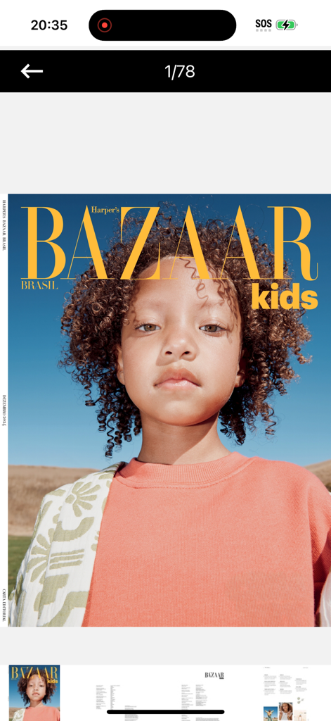 Harper's Bazaar Brasil - Digital magazine cover of Harper's Bazaar Brasil Kids featuring a young child with curly hair