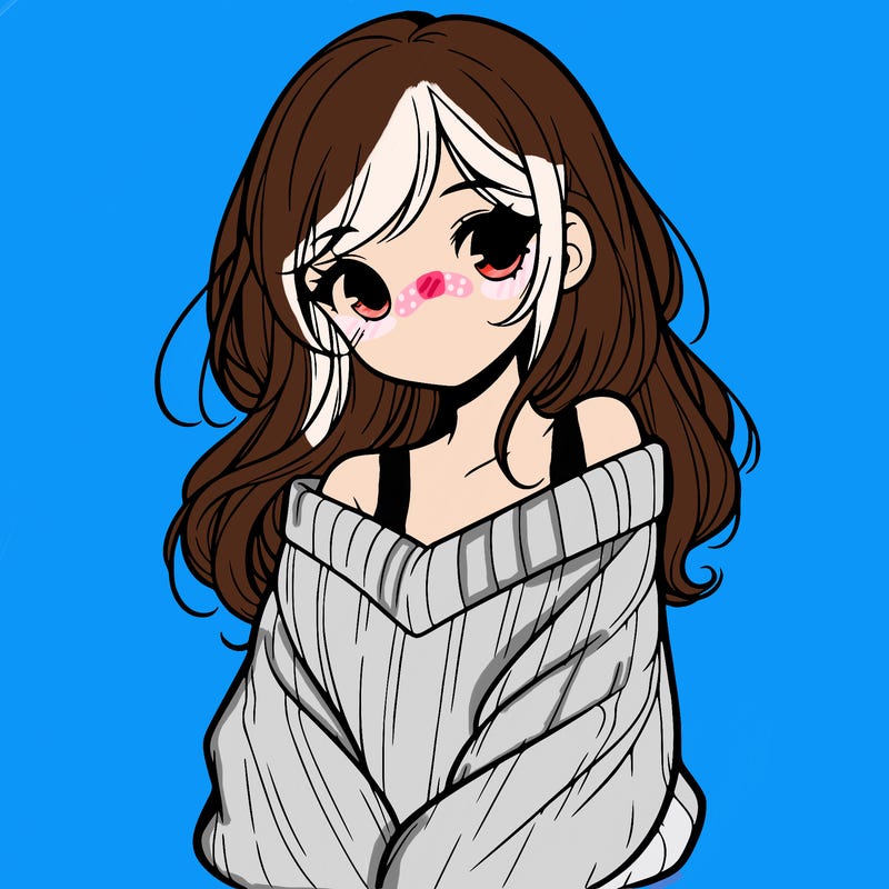 shy pretty girl wearing a sweater that is falling off one shoulder portrait