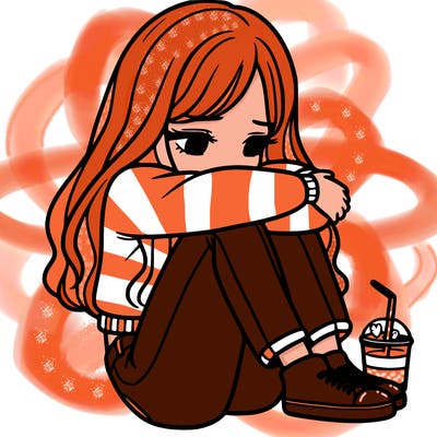 a girl  after a breakup