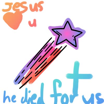 a shooting star in the sky