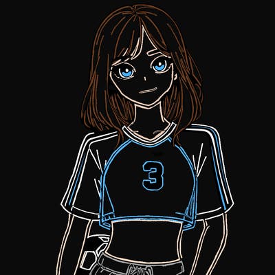 realistic girl wearing soccer jersey