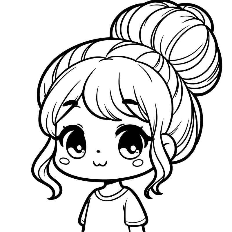 a cute girl with a circle bun