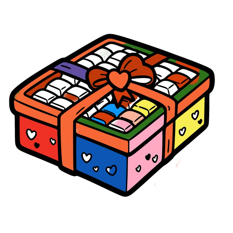 a box of chocolate for valentines day