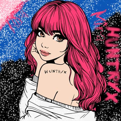 realistic girl with bangs looking over her shoulder