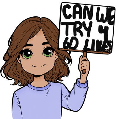 realistic girl holding up a sign