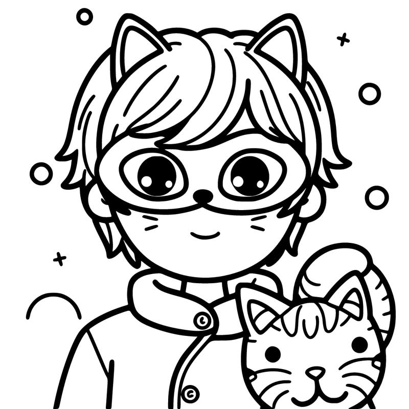 person with a cat mask on