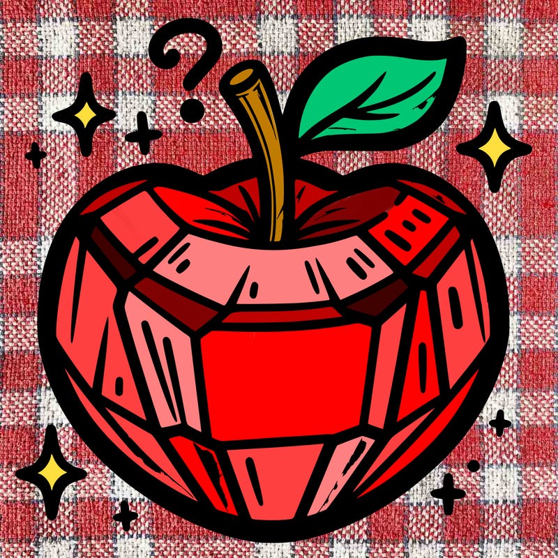 very shiny crystal apple