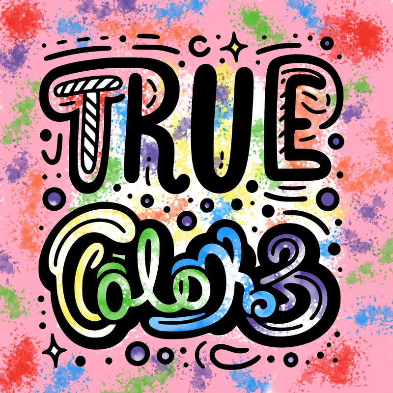 "true colors" written