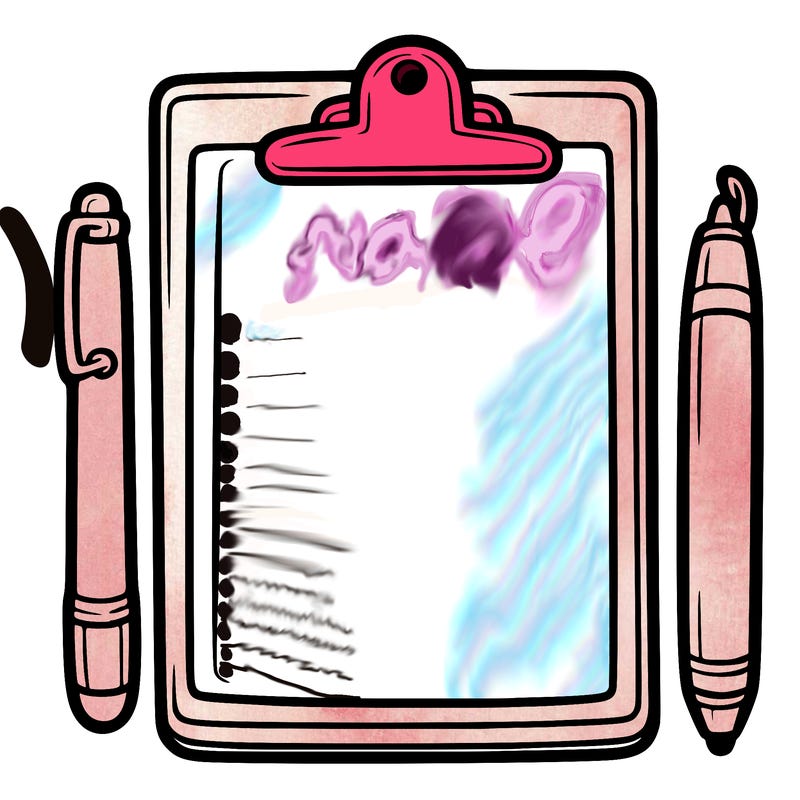 blank clip board with pen