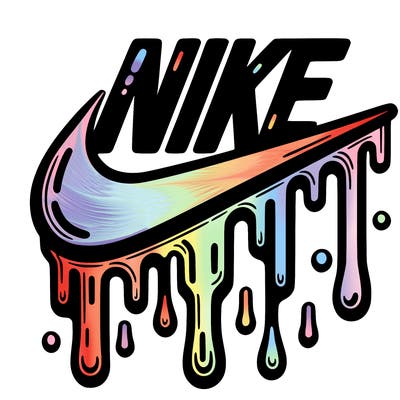 dripping nike logo