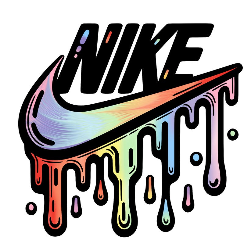 dripping nike logo