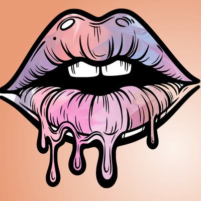 lips that look realistic and drip