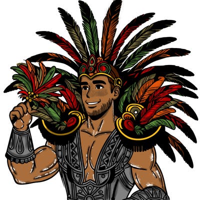 a realistic man  in the carnaval of rio with a carnival costume from brazil with feathers