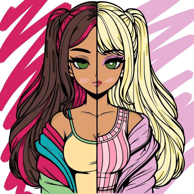 realistic girl split