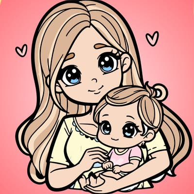 𝑚𝑜𝑚 𝑤𝑖𝑡ℎ 𝑎 𝑏𝑎𝑏𝑦 𝑔𝑖𝑟𝑙