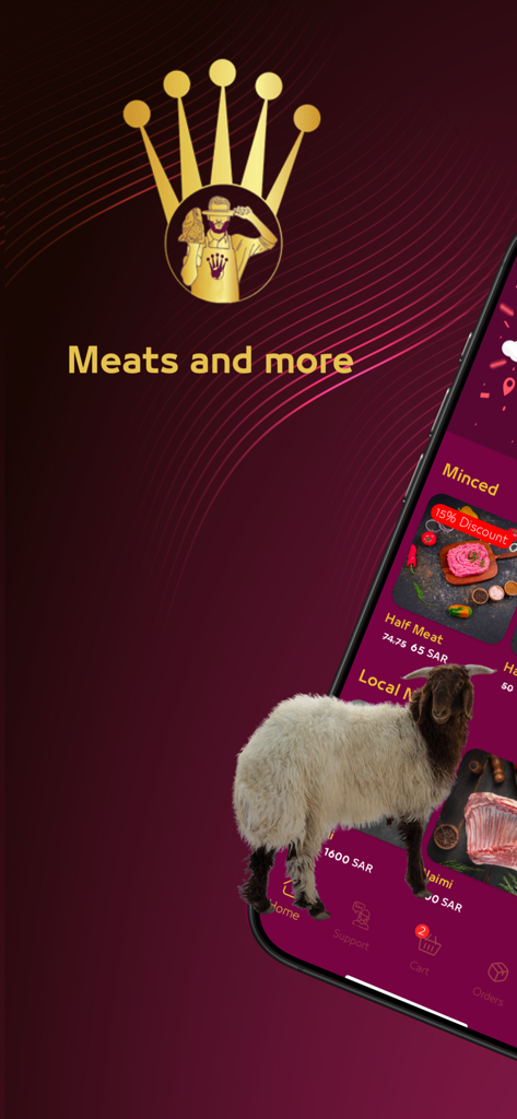 Turki Dabayh | تركي للذبائح - Turki Dabayh mobile app interface for ordering fresh meat and poultry.