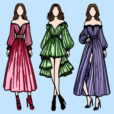 fashion models dresses