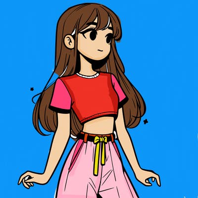 girl in a cute crop top