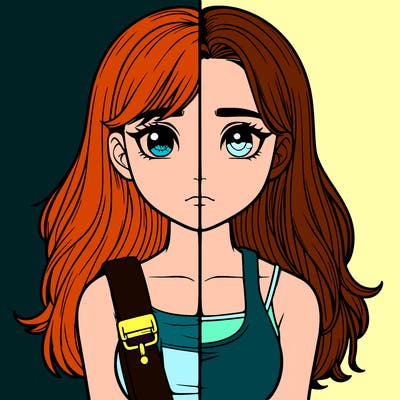 realistic girl split