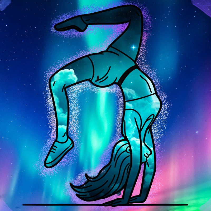 woman doing backflip