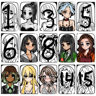 girls that look diffrent anime