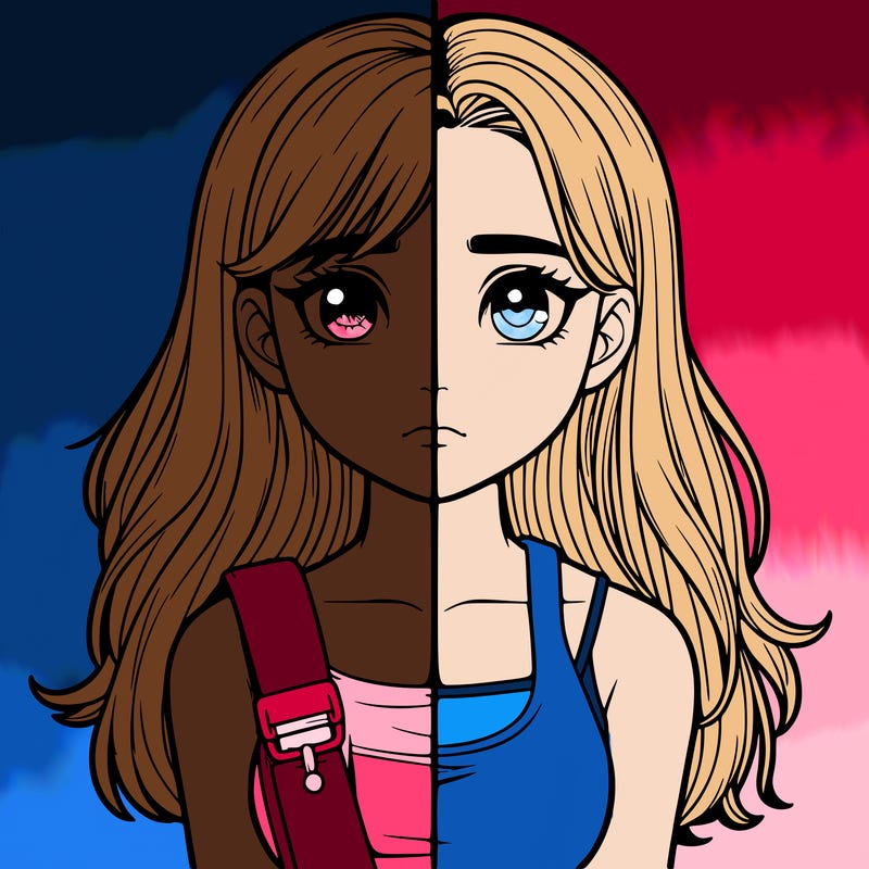 realistic girl split