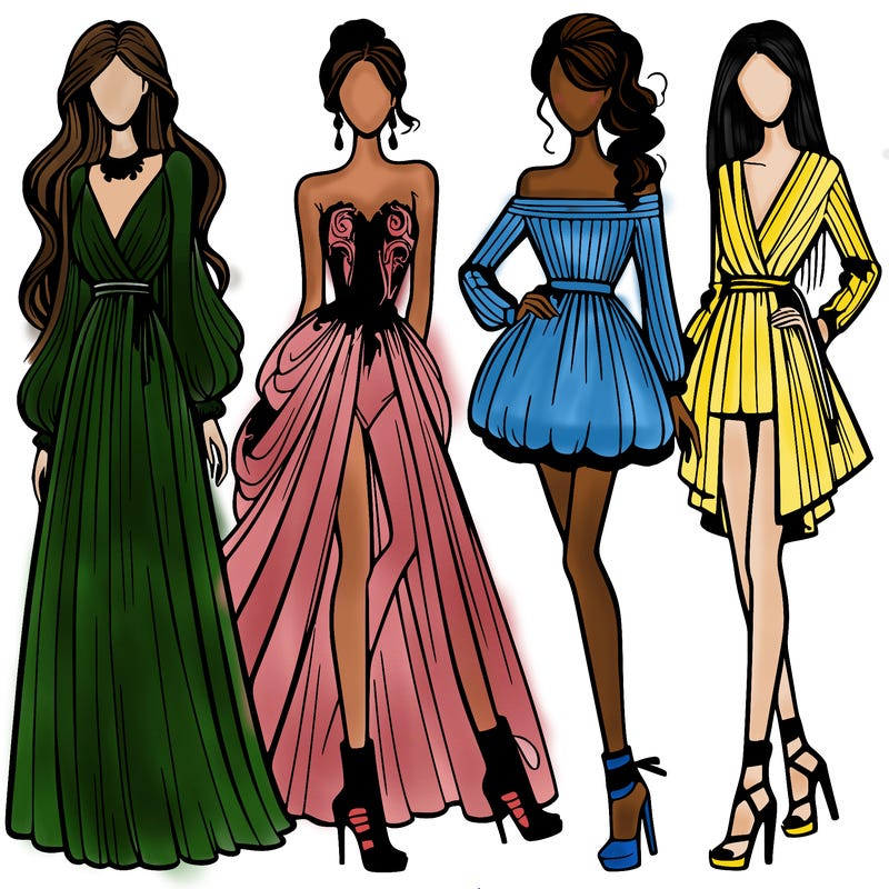 fashion models dresses