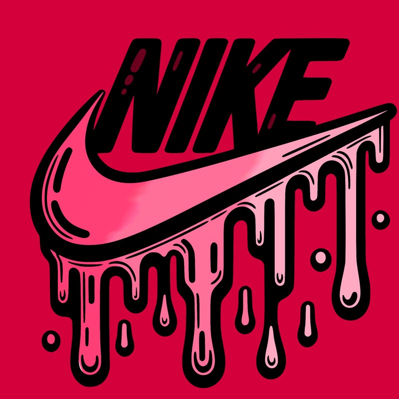 dripping nike logo