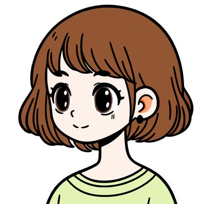 a girl with short hair