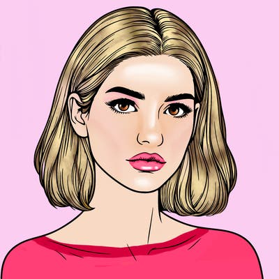 realistic portrait of woman