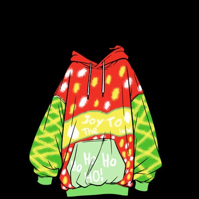 realistic girl with a oversized sweatshirt on and a bun