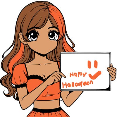 realistic pretty girl holding blank sign