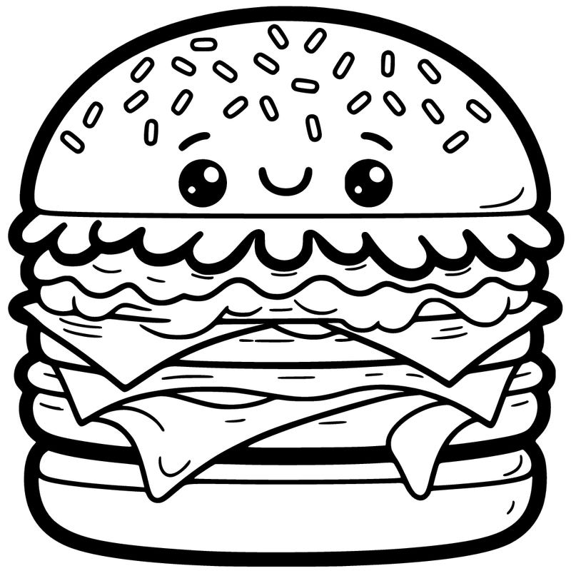 cheeseburger with a face
