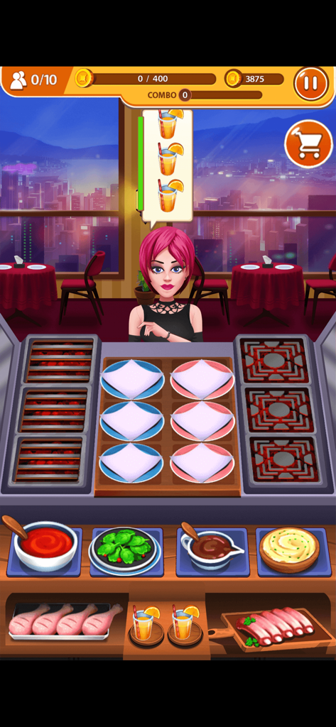 Cooking Chef - Food Fever - Un client attendant une commande de boissons dans le gameplay du restaurant Cooking Chef Food Fever.