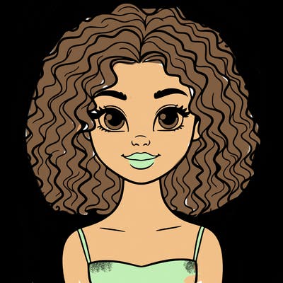 woman with curly hair