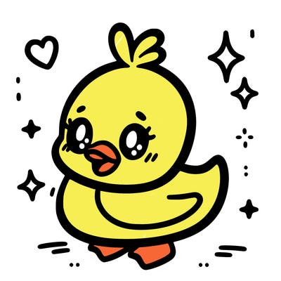 a kawaii duck