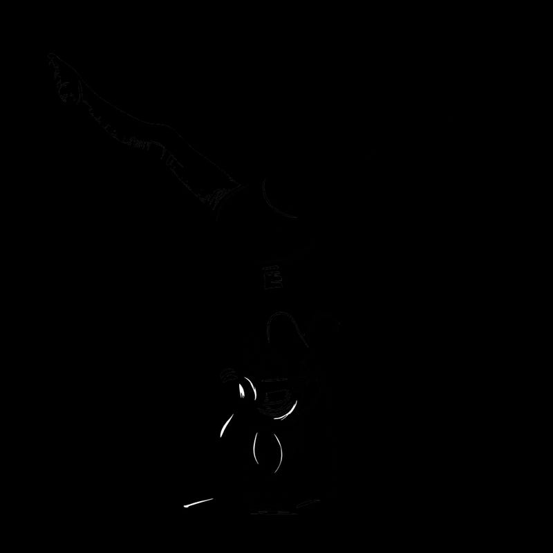 realistic gymnastic hand stand girl in four splits