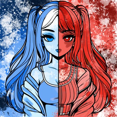 realistic girl split