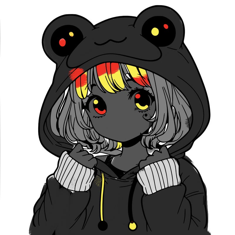 a cute teenage girl wearing a frog hoodie