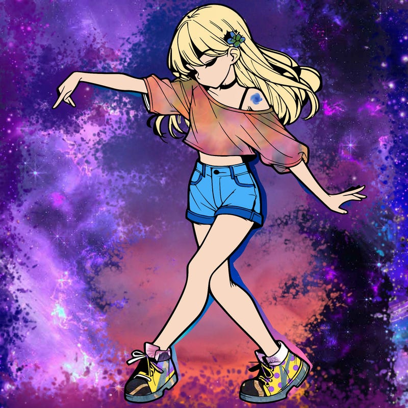 realistic girl danceing