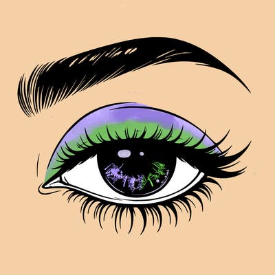 eye closed realistic