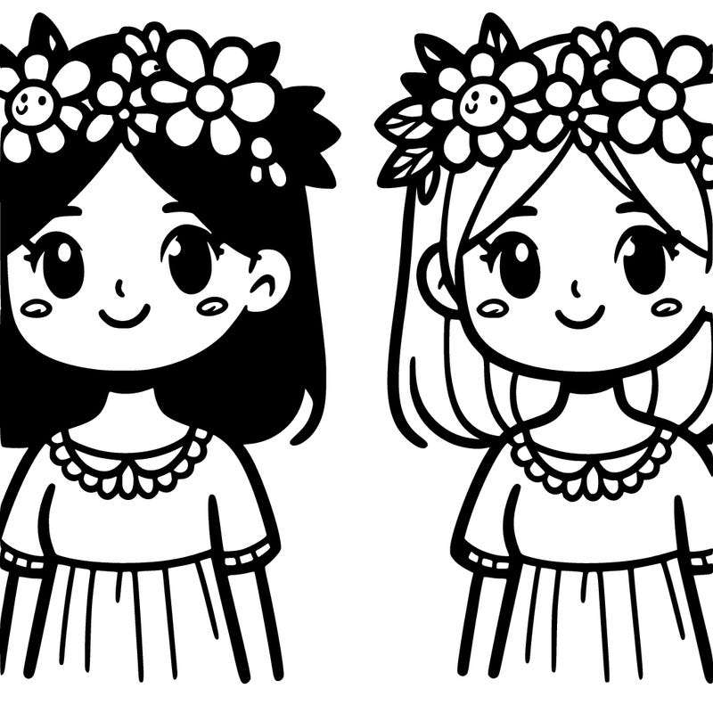 girl with flowers crown